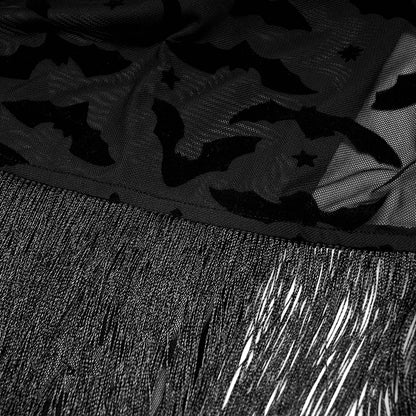 Nocturnal Creature Mesh Tassel Cover Up