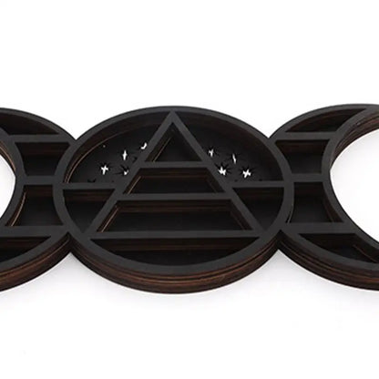 Triple Moon Wall Mounted Display Shelf