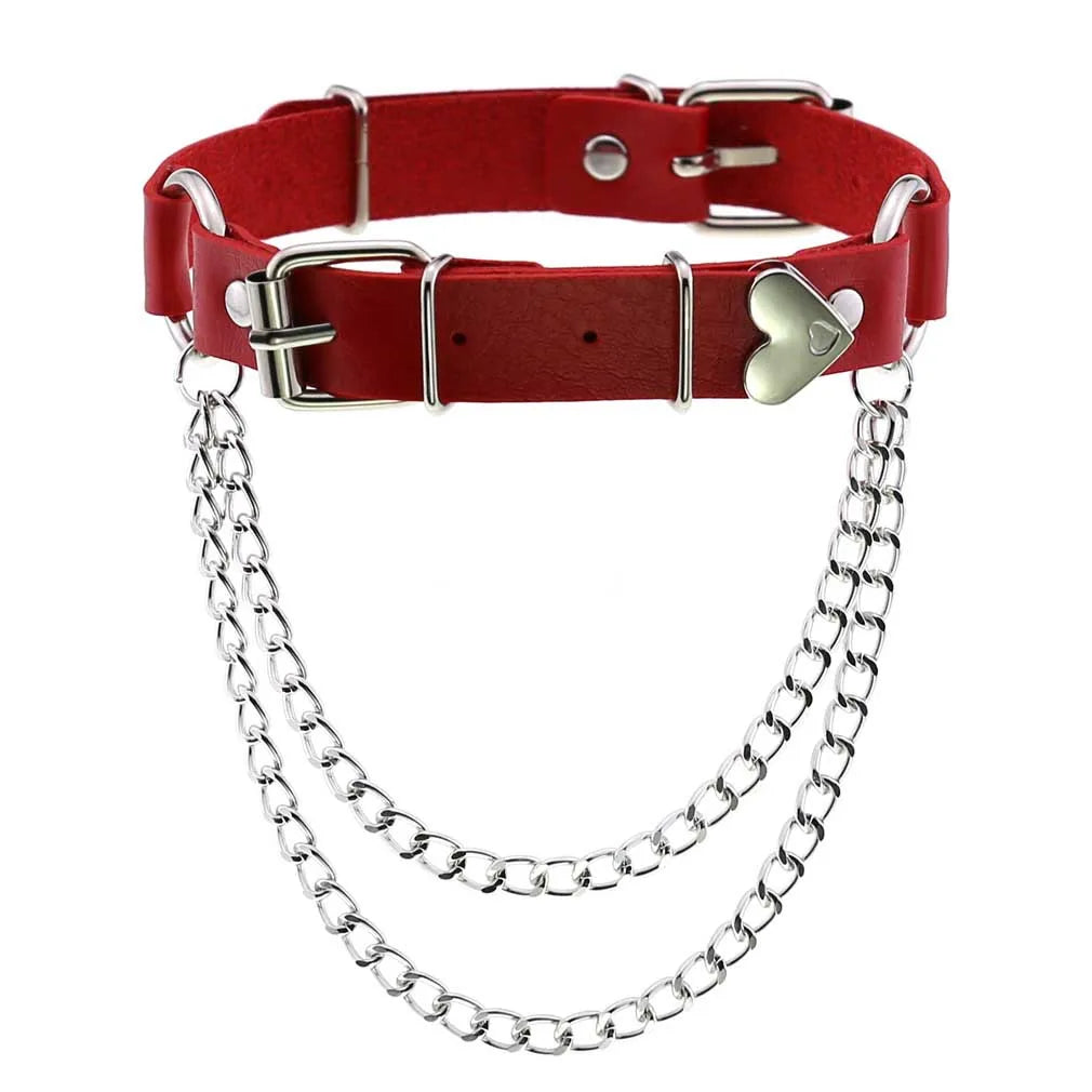 Red Punk Choker Necklace