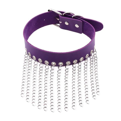 Purple Punk Choker Necklace