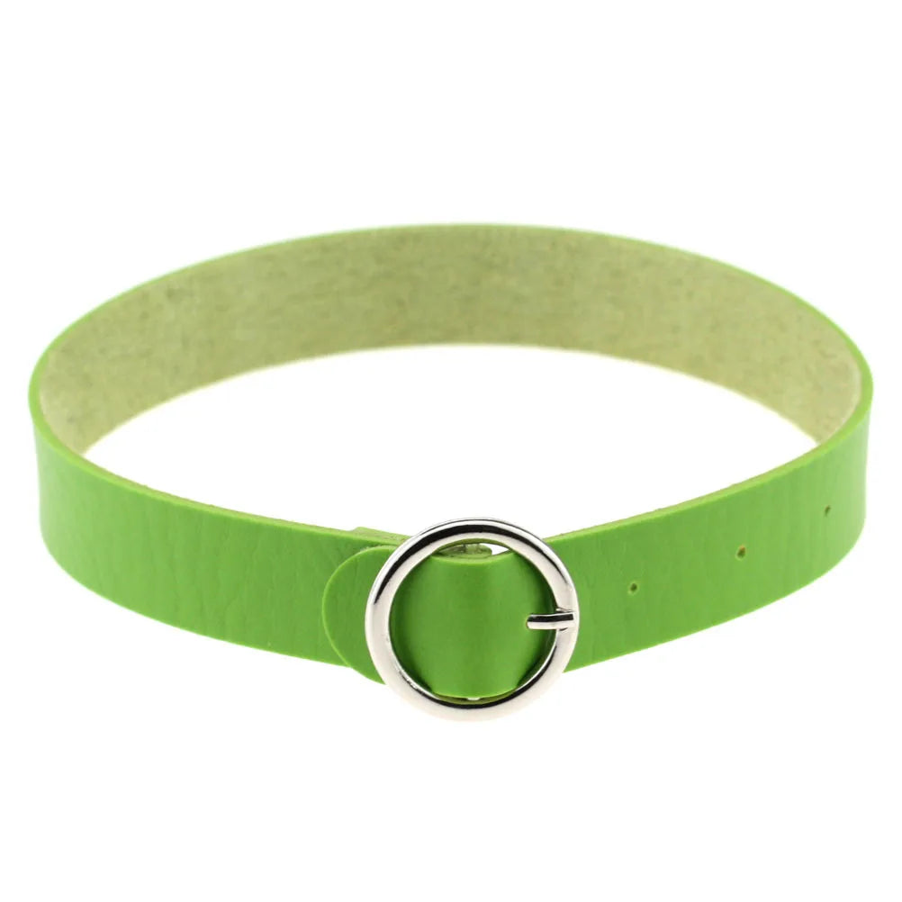 Green Gothic Punk Choker Necklaces