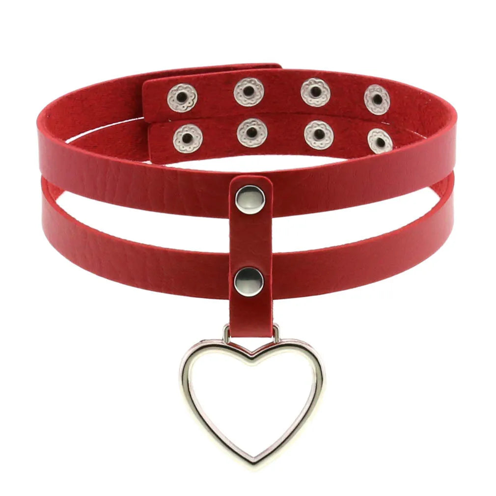 Red Punk Choker Necklace