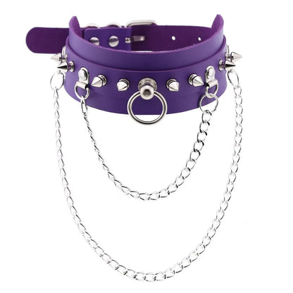 Purple Punk Choker Necklace