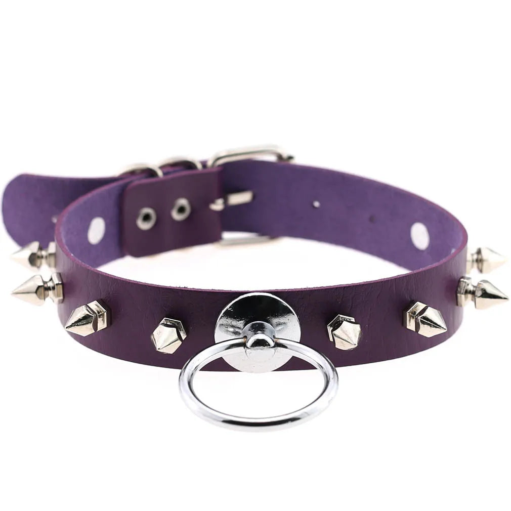 Purple Punk Choker Necklace