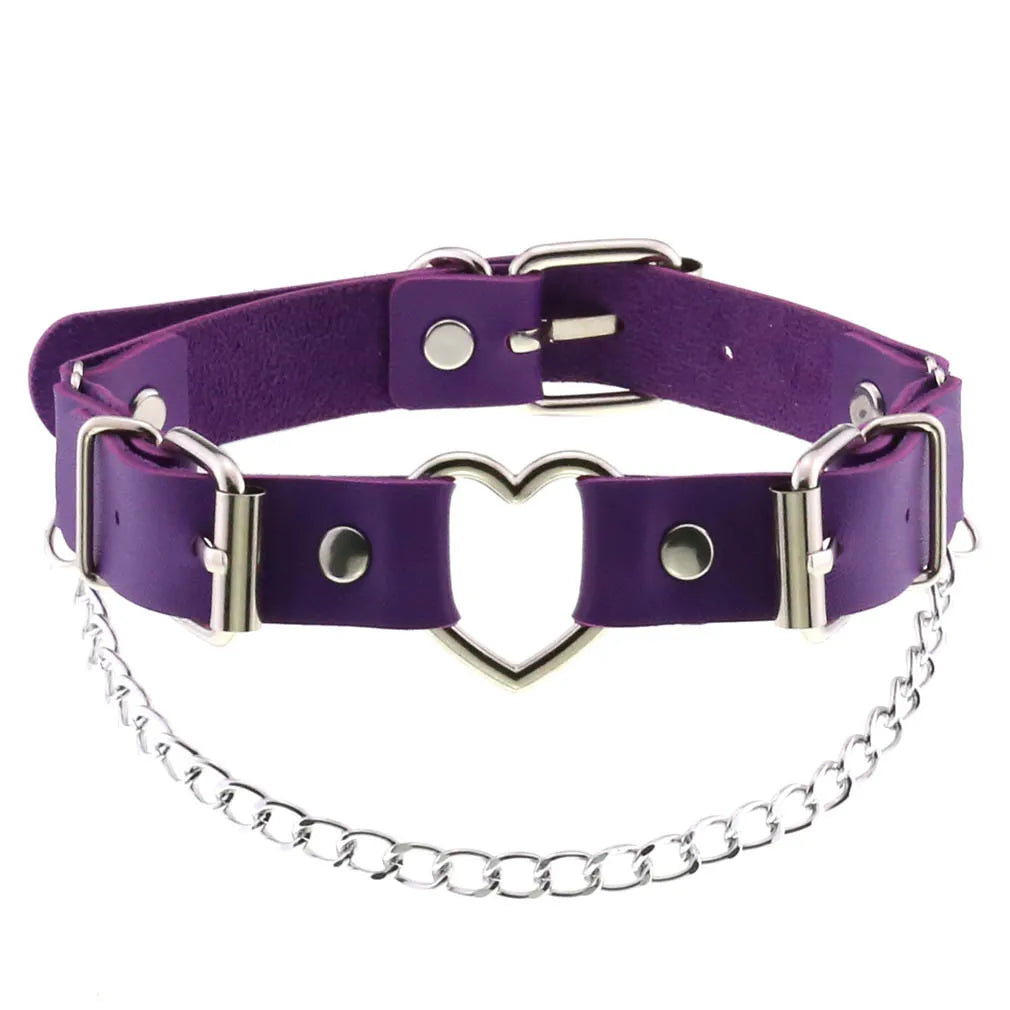 Purple Punk Choker Necklace