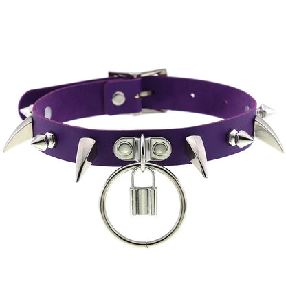 Purple Punk Choker Necklace