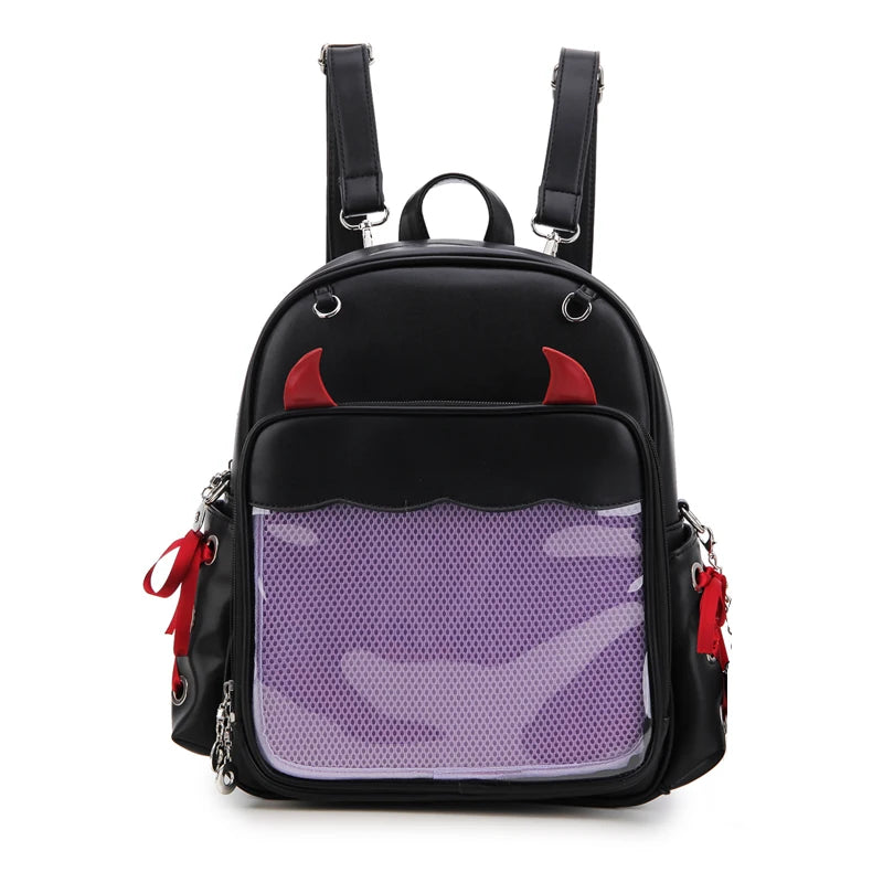Little Devil Enamel Pin Collector Backpack