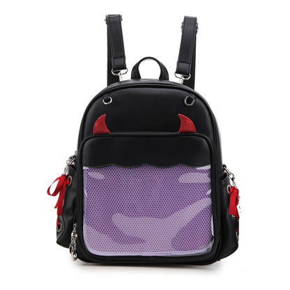 Little Devil Enamel Pin Collector Backpack