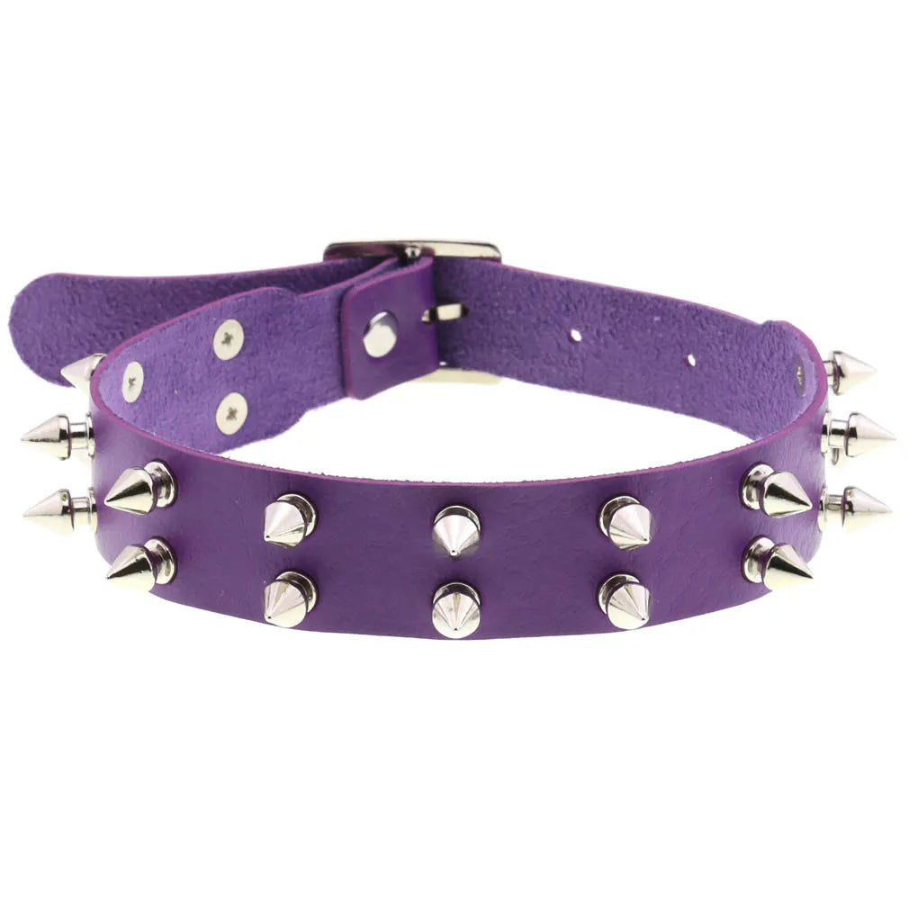Purple Punk Choker Necklace
