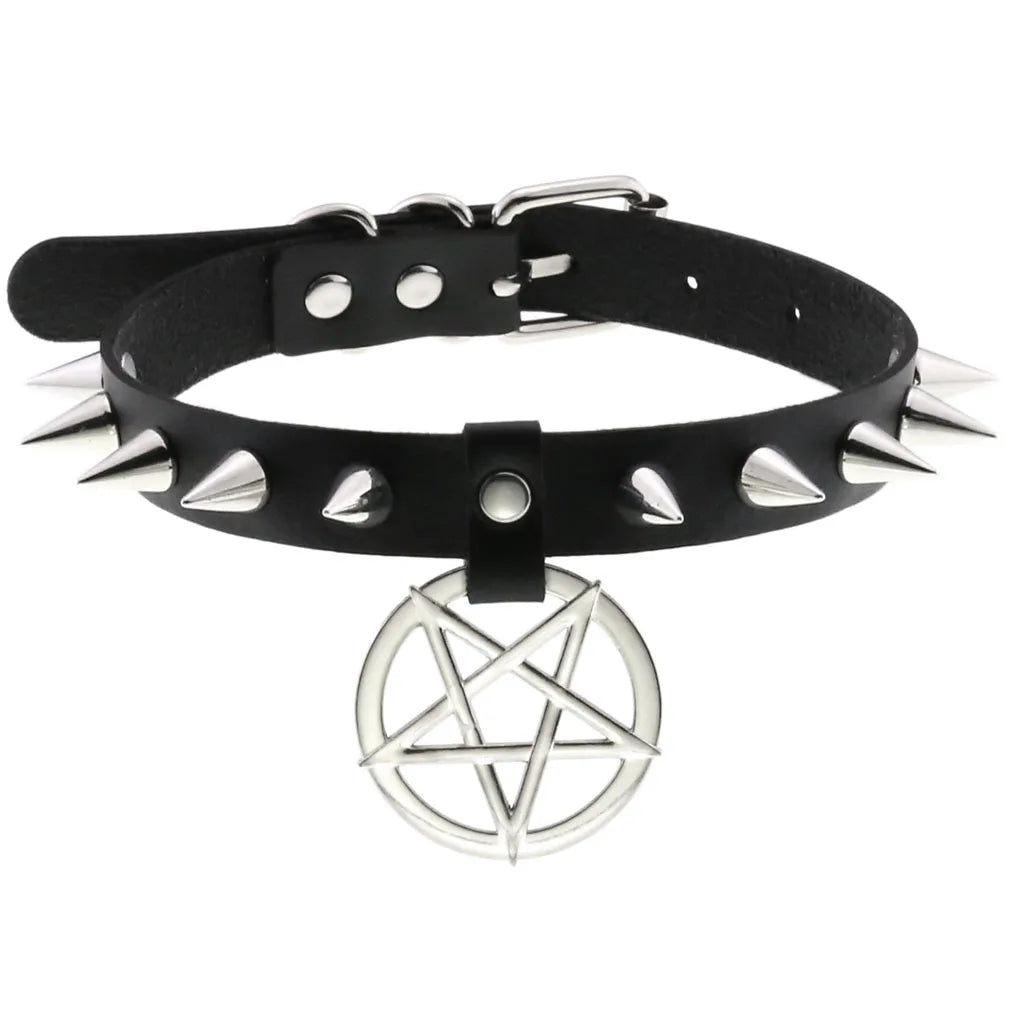 Black Punk Goth Choker Necklace