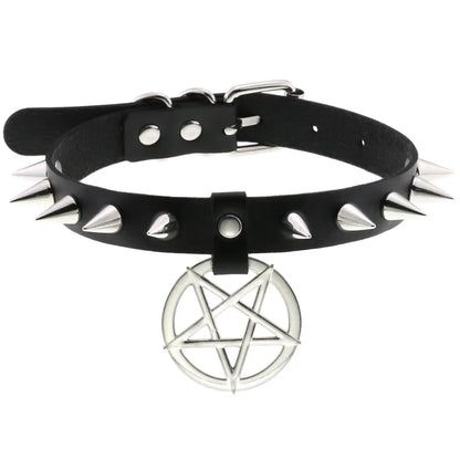 Black Punk Goth Choker Necklace