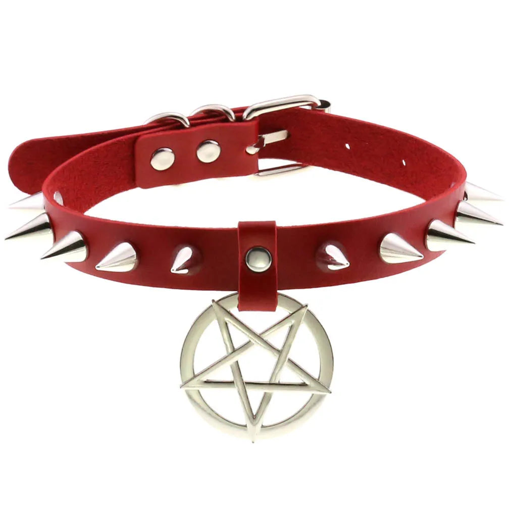 Red Punk Choker Necklace