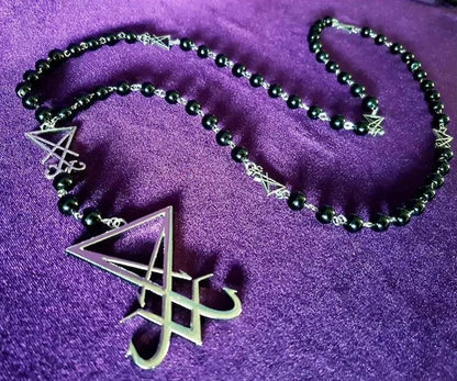 Lucifer's Sigil Rosary Necklace