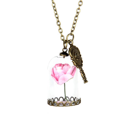 Rose in Terrarium Necklace