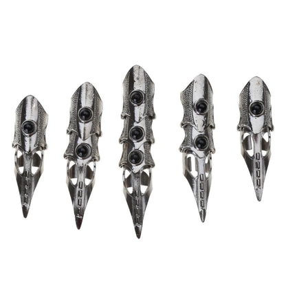 Punk Black Skeleton Full Finger Ring