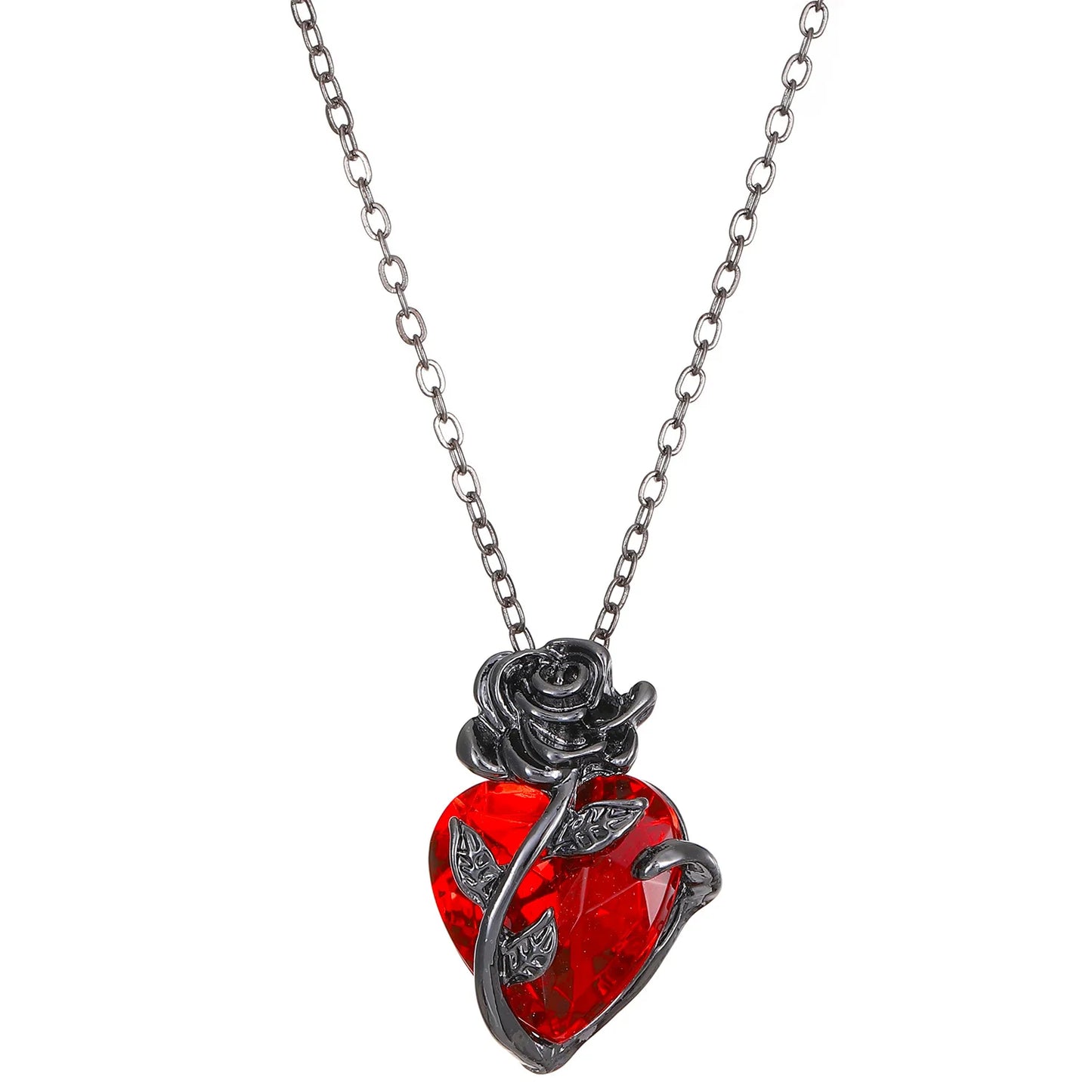 Gothic Rose Red Necklace