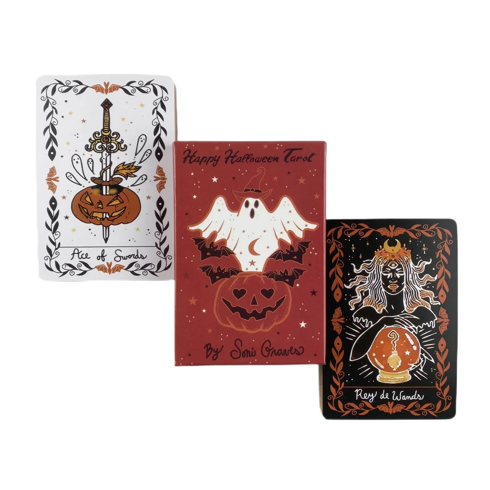 Vintage Halloween Tarot Cards