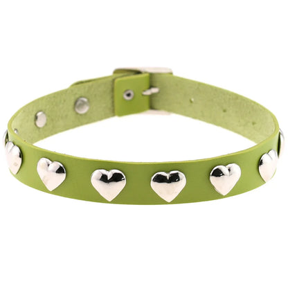 Green Gothic Punk Choker Necklaces