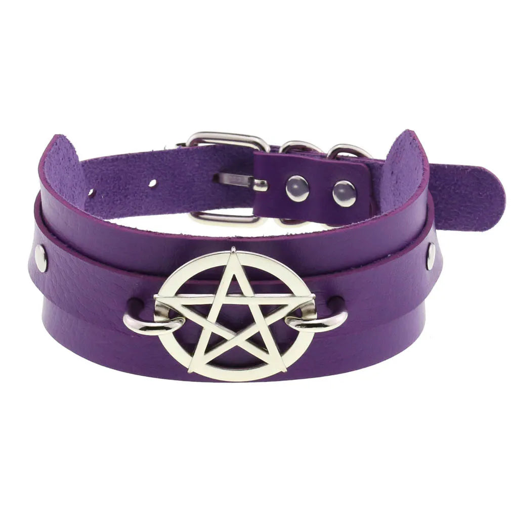 Purple Punk Choker Necklace