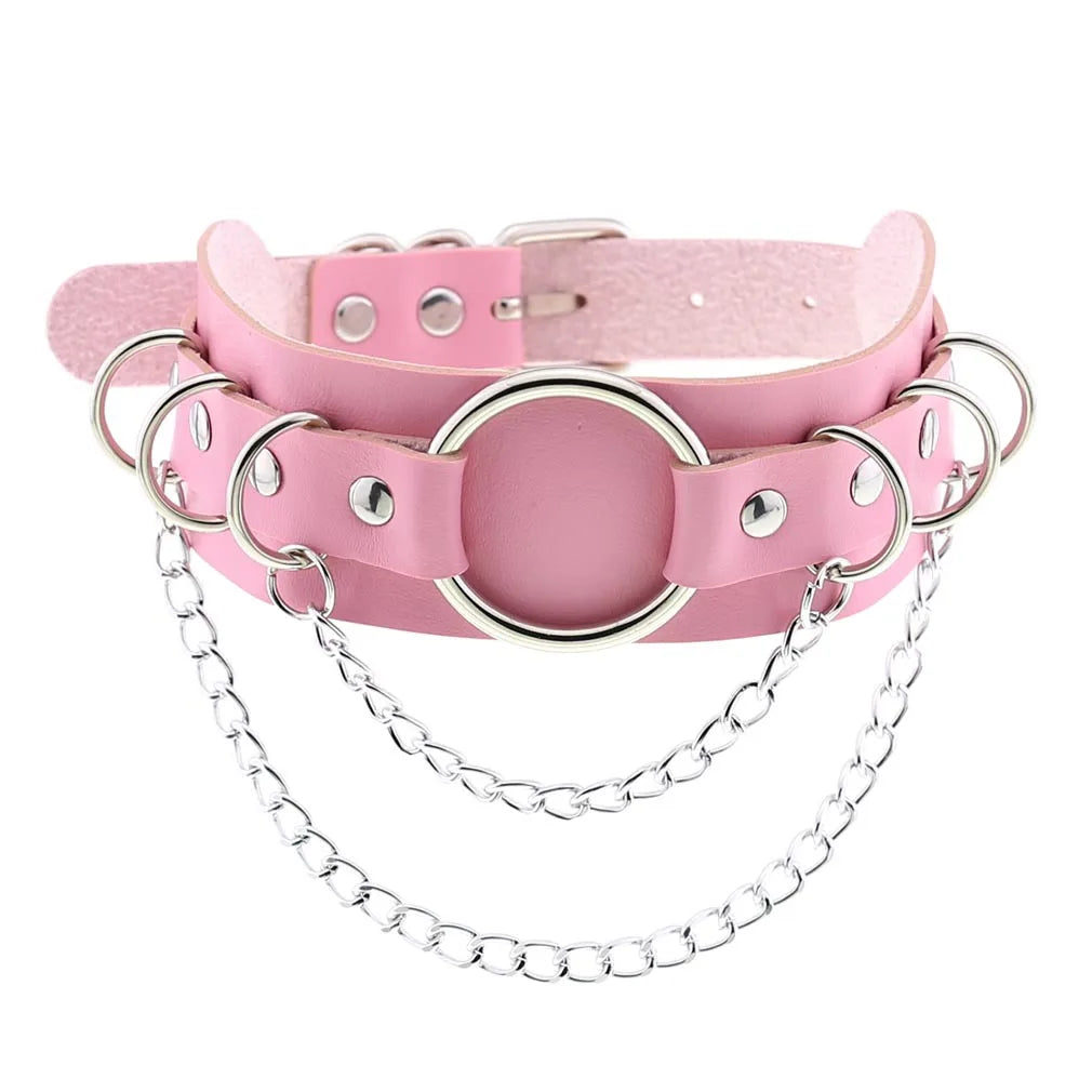 Pink Punk Choker Necklace