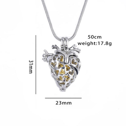 Anatomical Heart Cremation Necklace