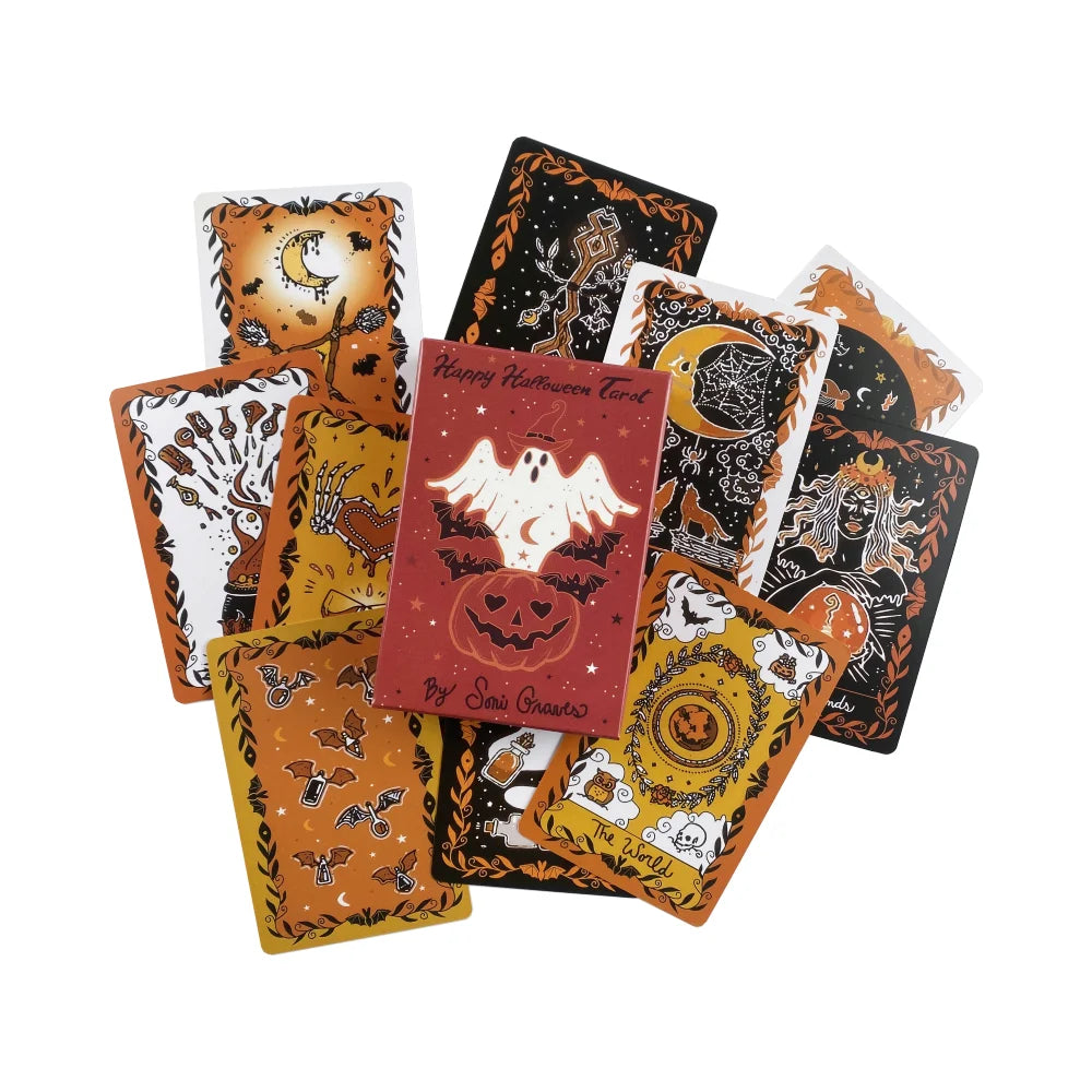 Vintage Halloween Tarot Cards