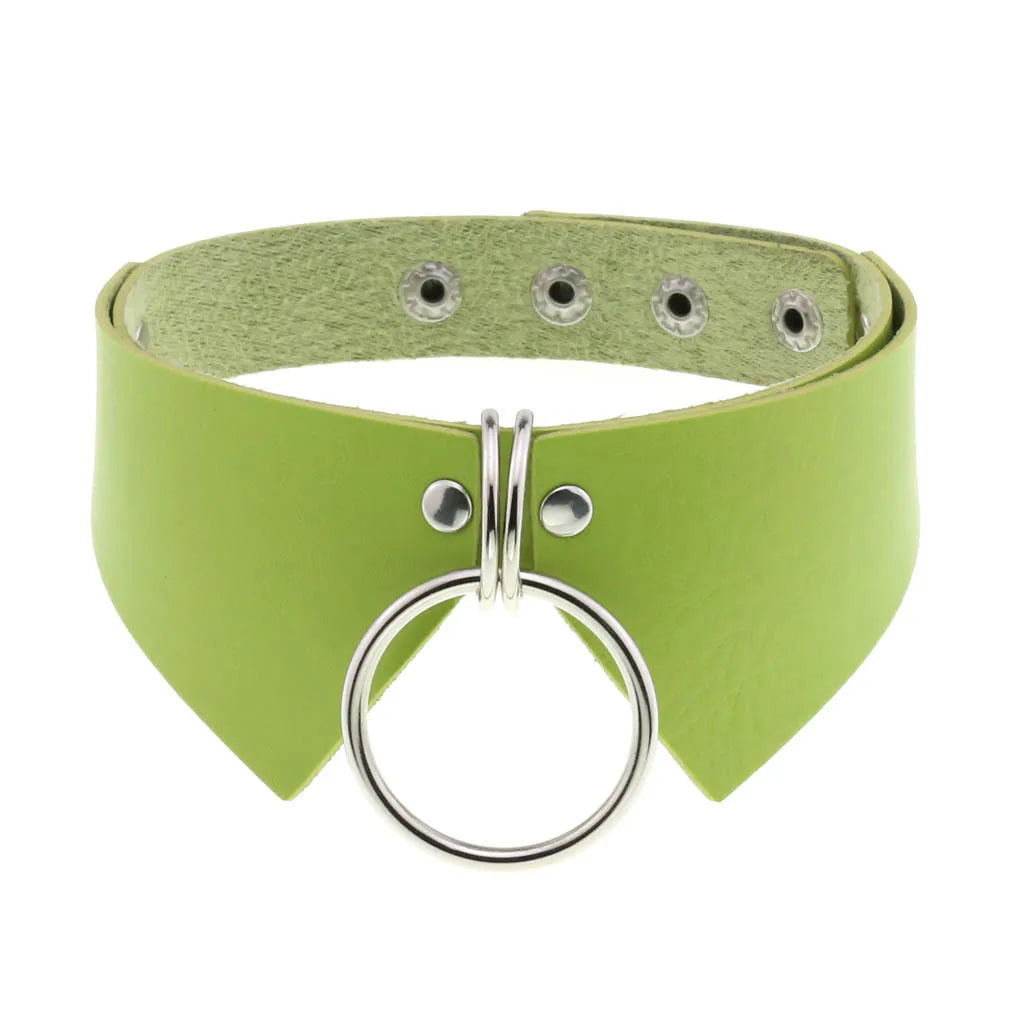 Green Gothic Punk Choker Necklaces