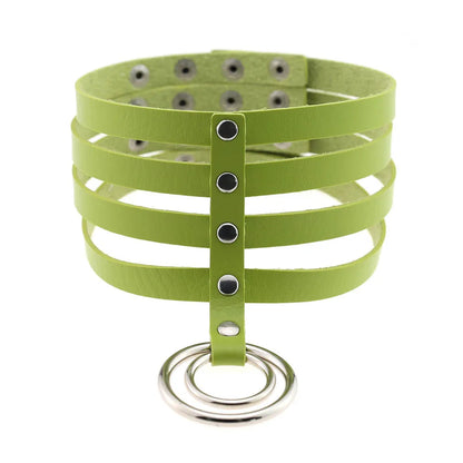 Green Gothic Punk Choker Necklaces