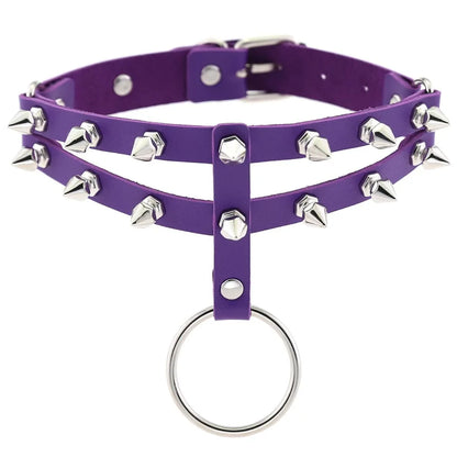 Purple Punk Choker Necklace