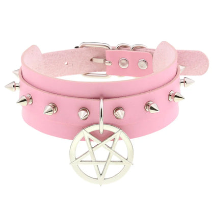 Pink Punk Choker Necklace