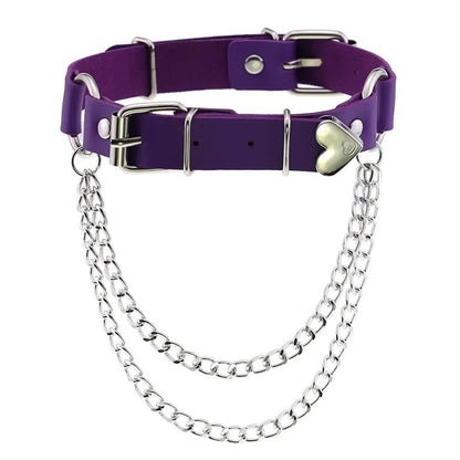 Purple Punk Choker Necklace