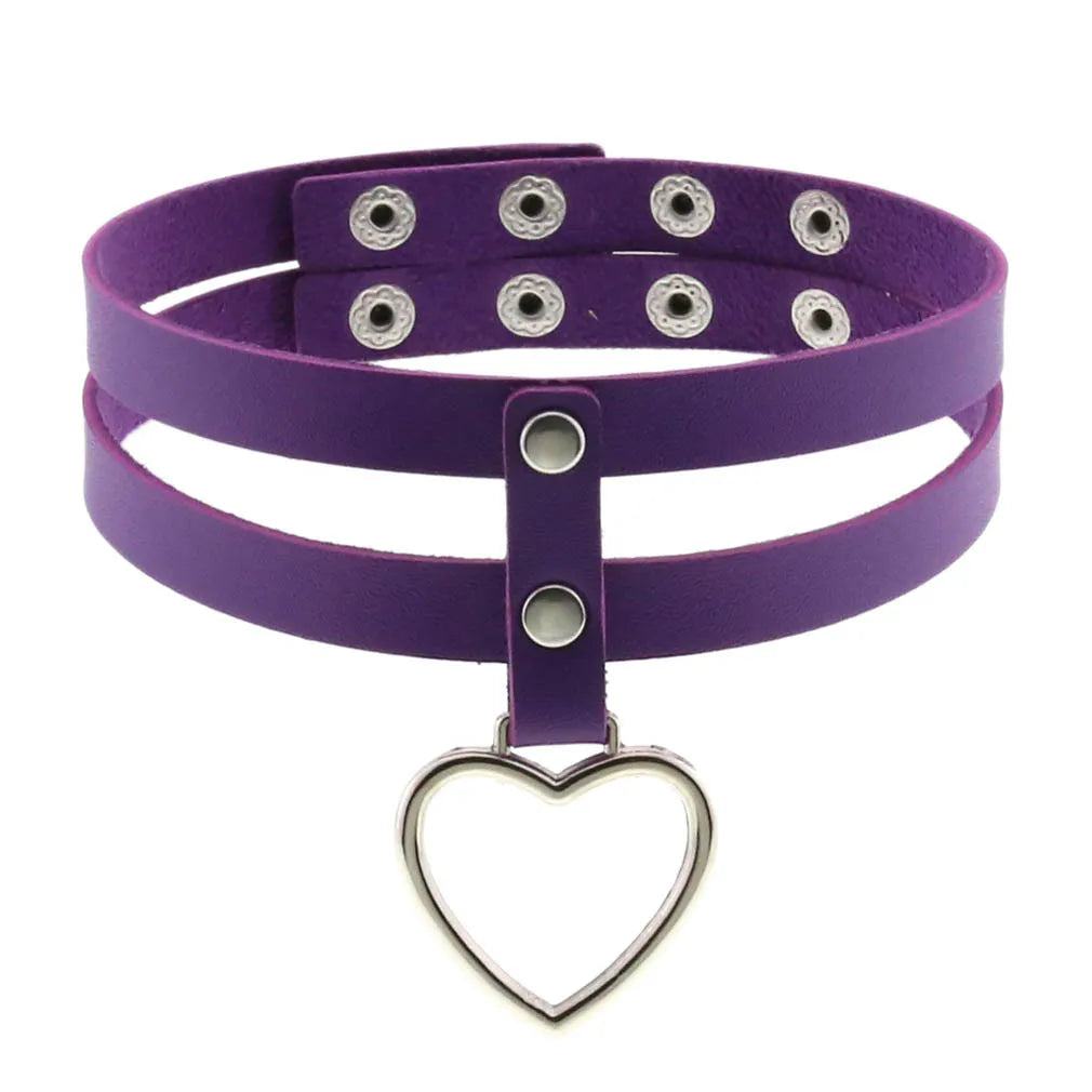 Purple Punk Choker Necklace