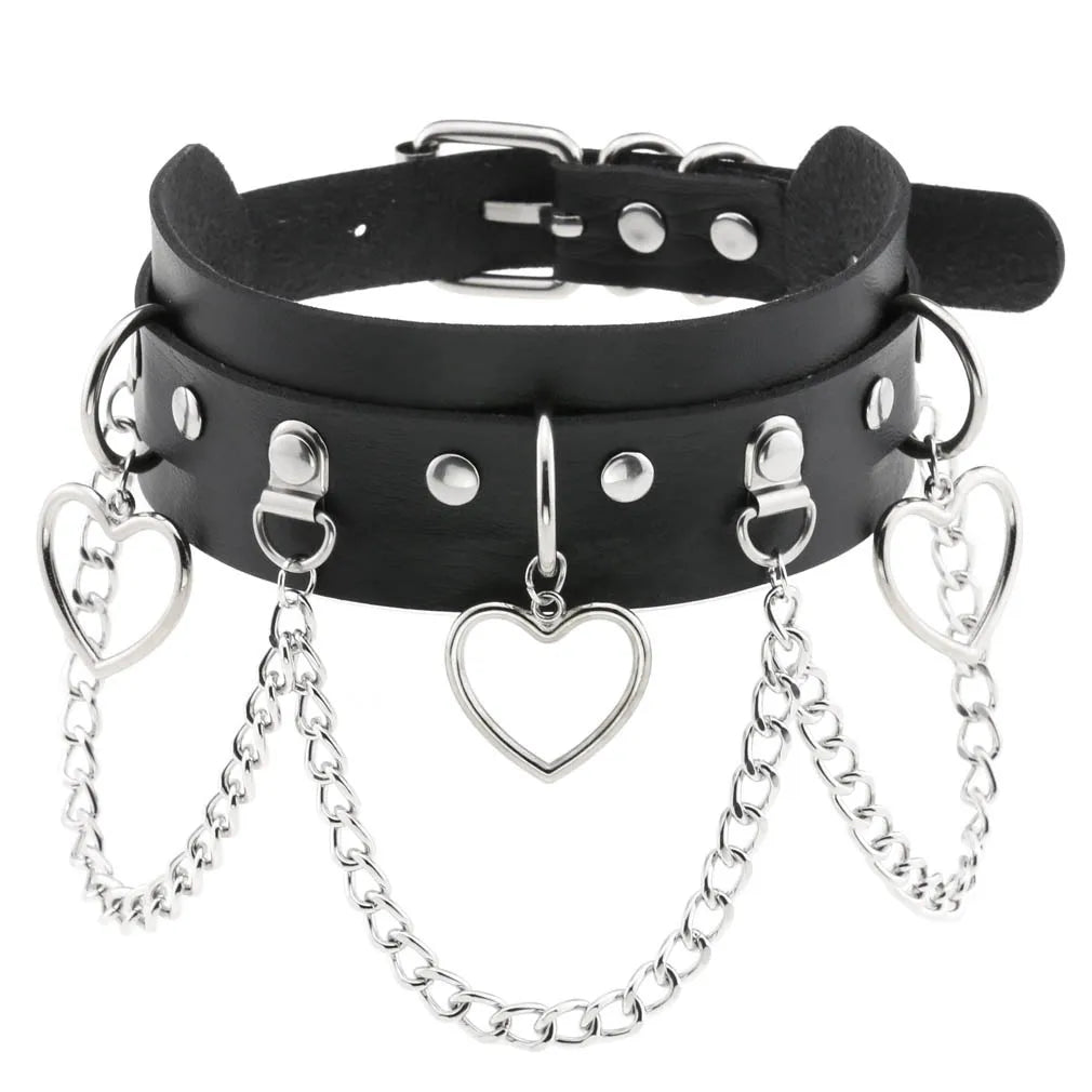 Black Punk Goth Choker Necklace