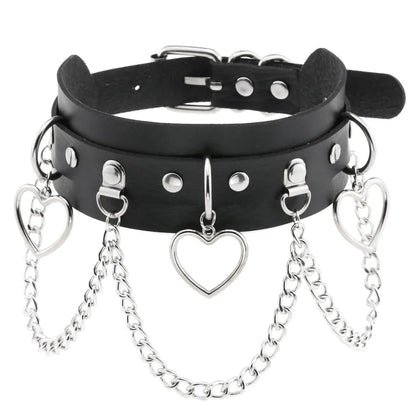 Black Punk Goth Choker Necklace