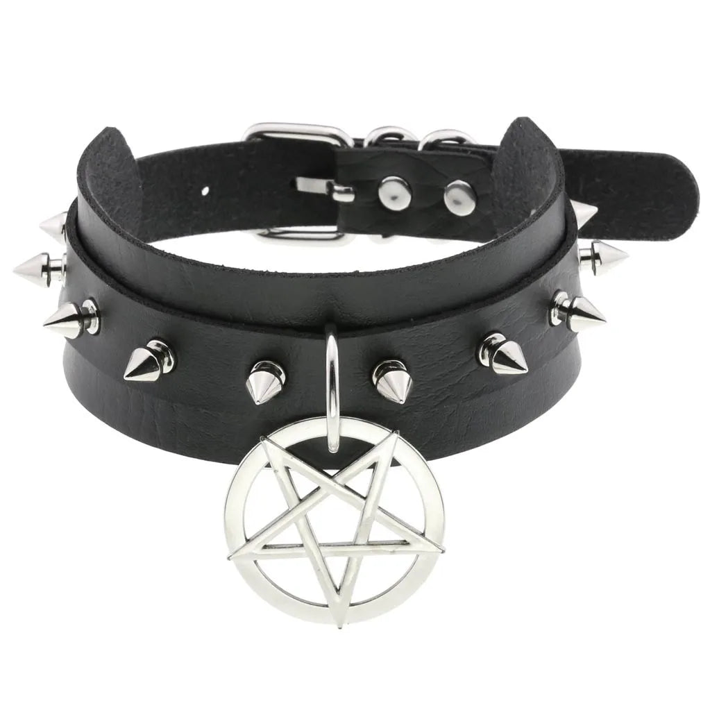 Black Punk Goth Choker Necklace