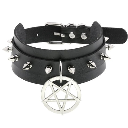 Black Punk Goth Choker Necklace