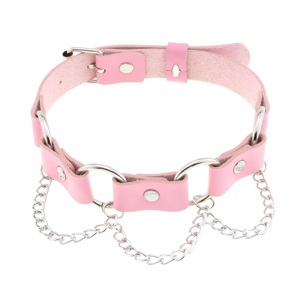 Pink Punk Choker Necklace