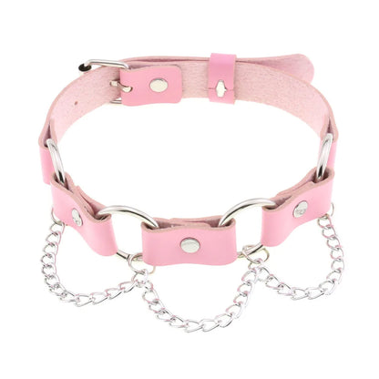 Pink Punk Choker Necklace