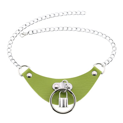 Green Gothic Punk Choker Necklaces