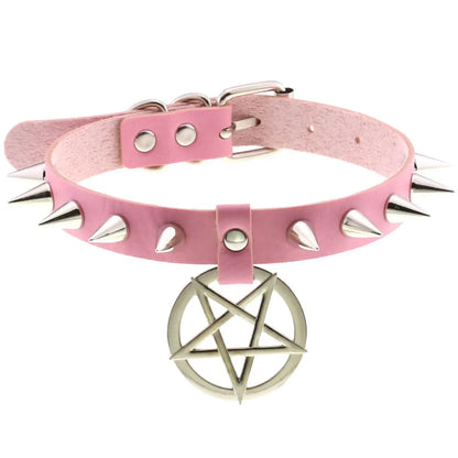 Pink Punk Choker Necklace