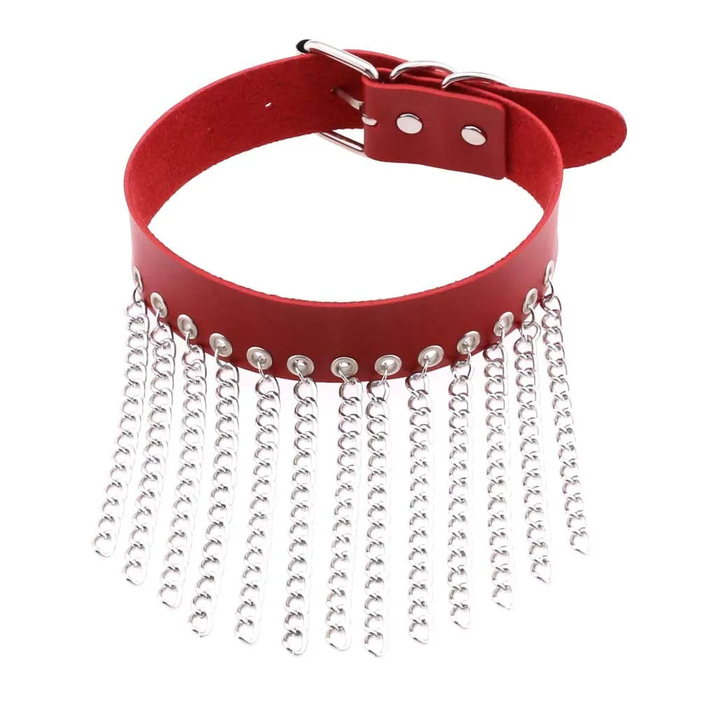 Red Punk Choker Necklace