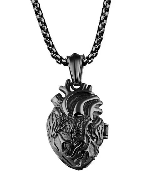 Anatomical Heart Locket Necklace