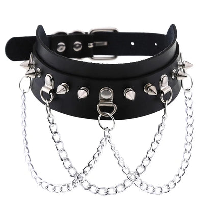 Black Punk Goth Choker Necklace