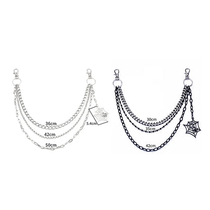 Spider Web Multi-Layered Goth Pant Chain