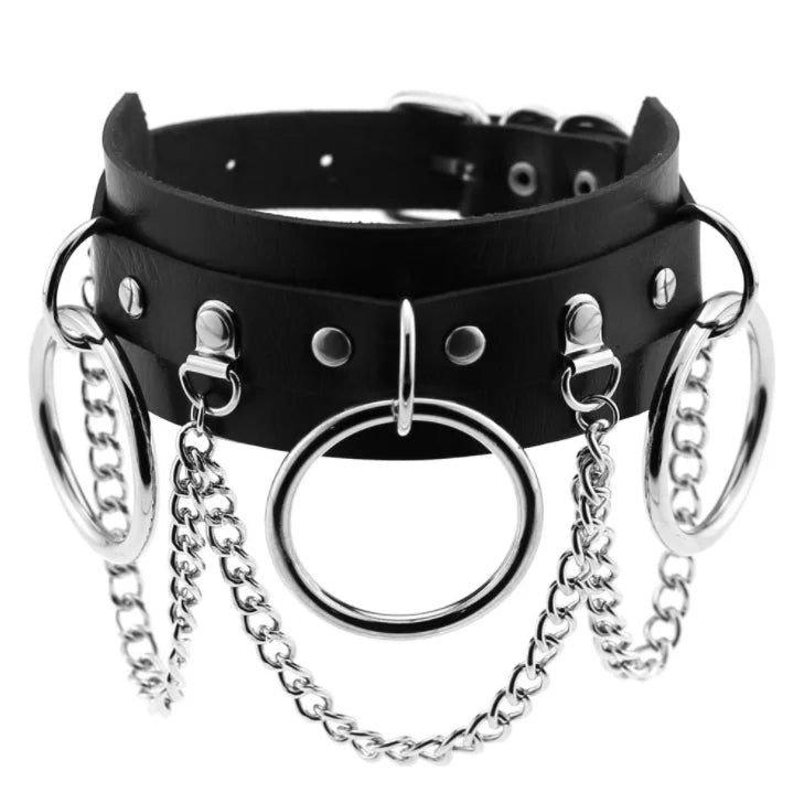 Black Punk Goth Choker Necklace
