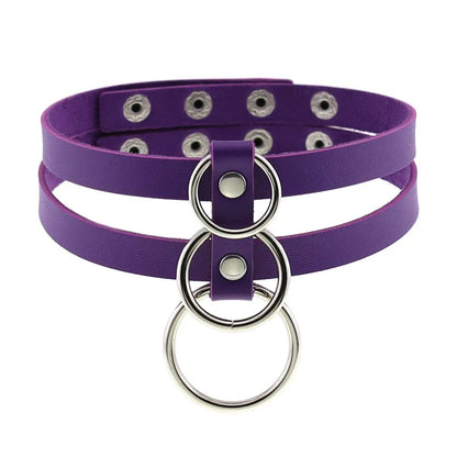 Purple Punk Choker Necklace