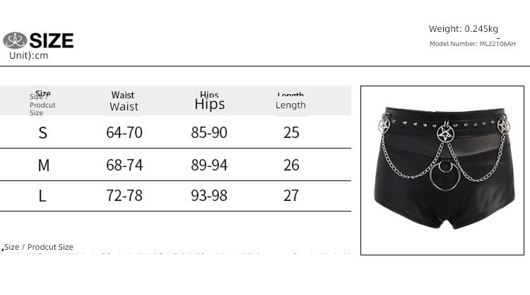 Pentagram Belt Shorts