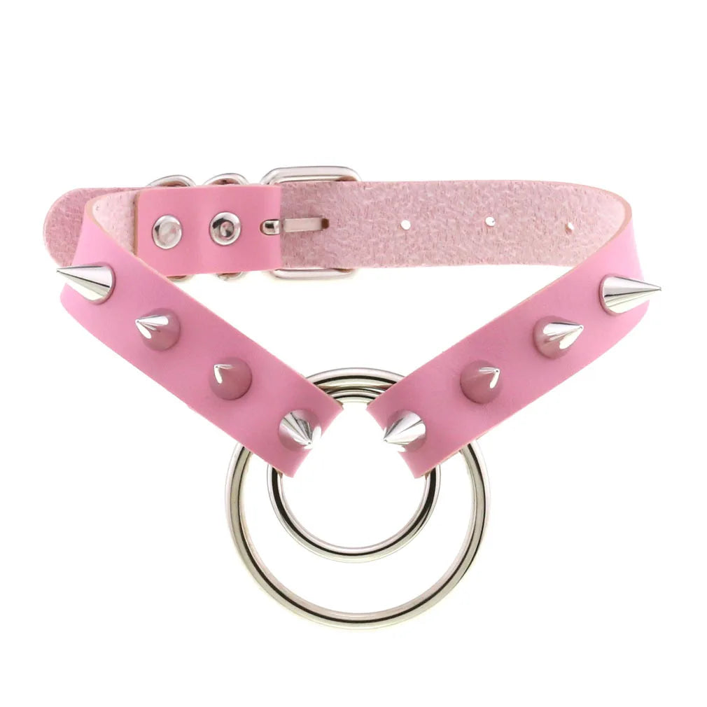 Pink Punk Choker Necklace