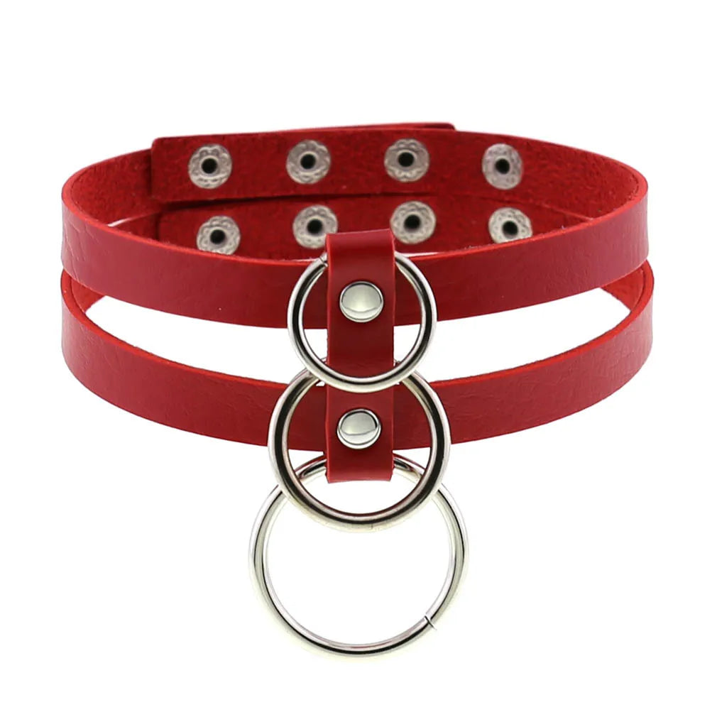 Red Punk Choker Necklace