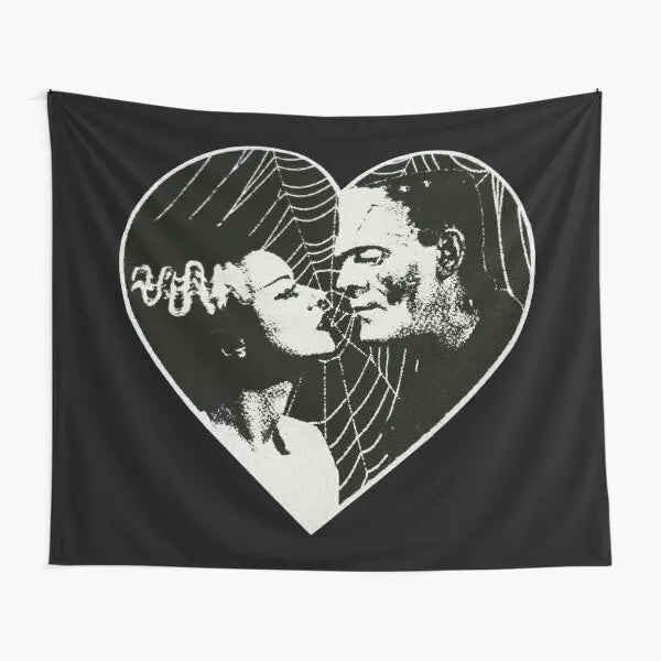 Frankenstein's Monster and Bride Living Dead Love Tapestry